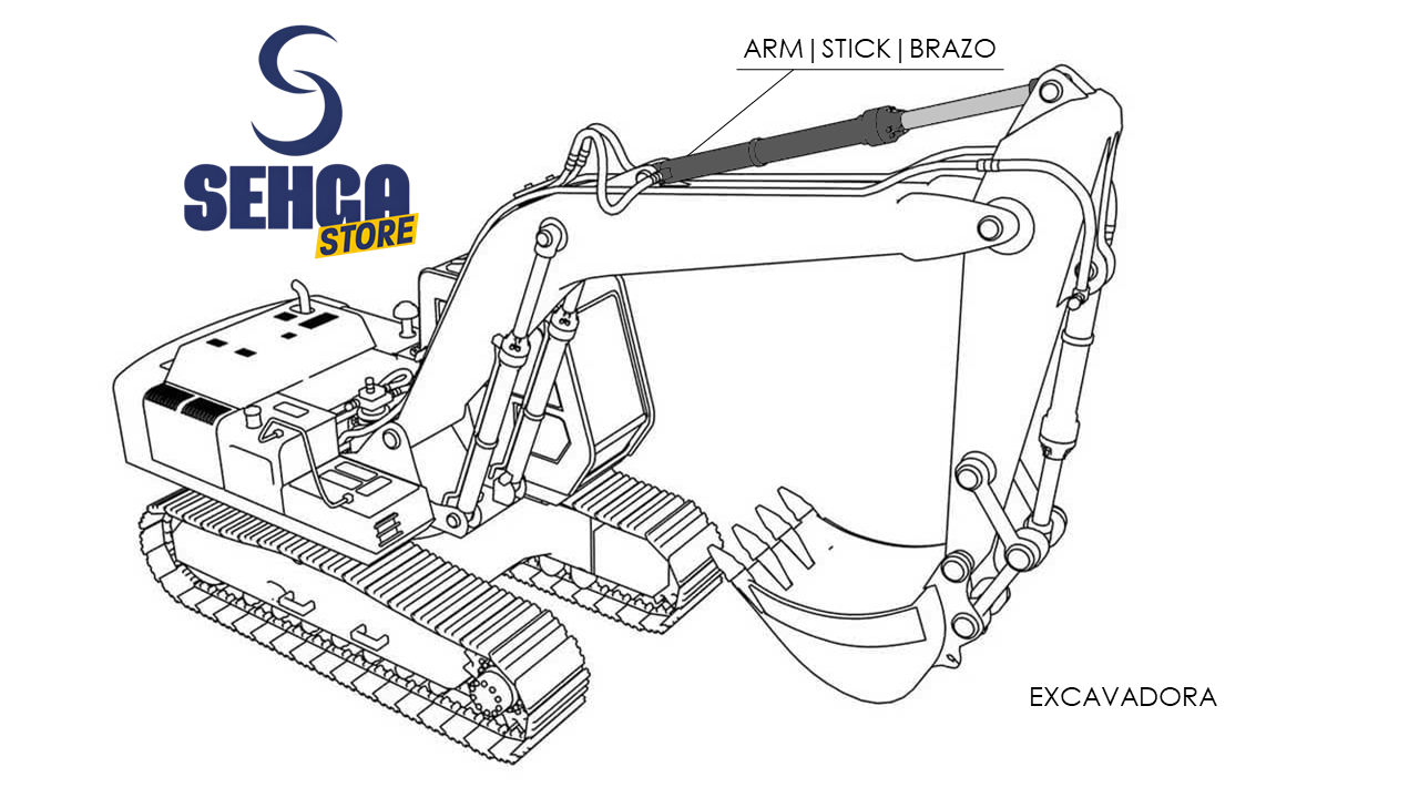 SEAL KIT - CILINDRO - ARM|STICK|BRAZO - VOLVO - EC200E